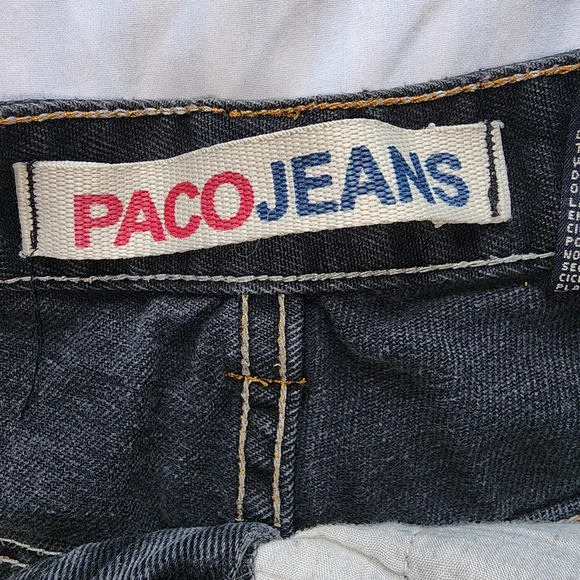 Vtg Paco Jeans Y2K Men's Black Shorts Distressed Size 30 Is Used - Picture 4 of 13